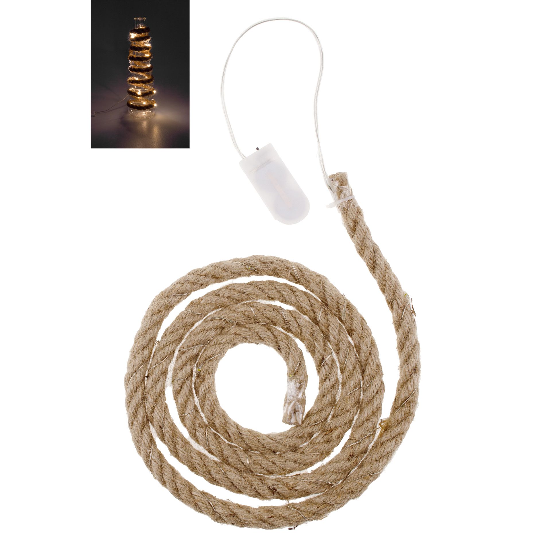 Lichterkette 'Jutekordel', 20 LEDs