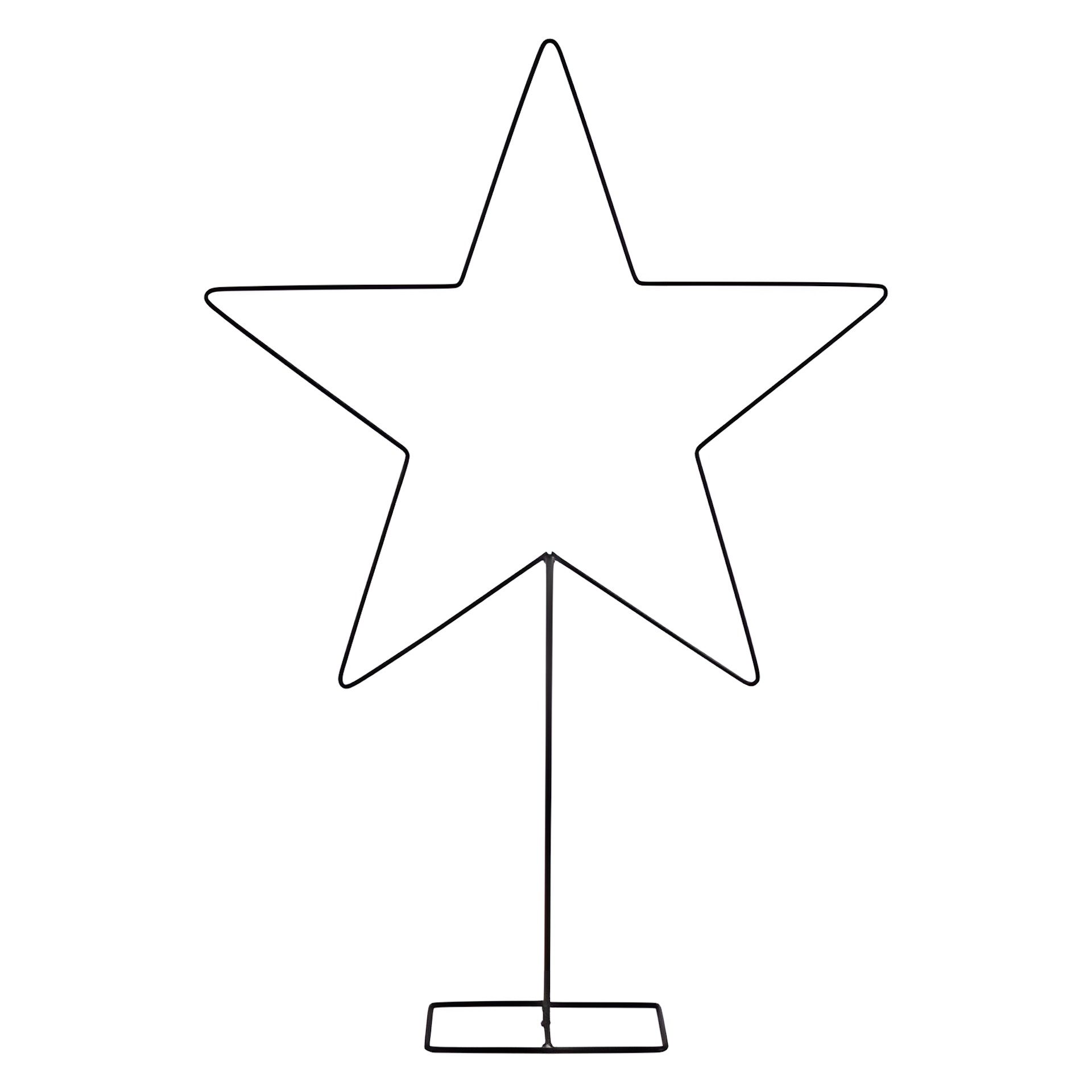 Dekostern mit Standfuß, schwarz, 50 cm