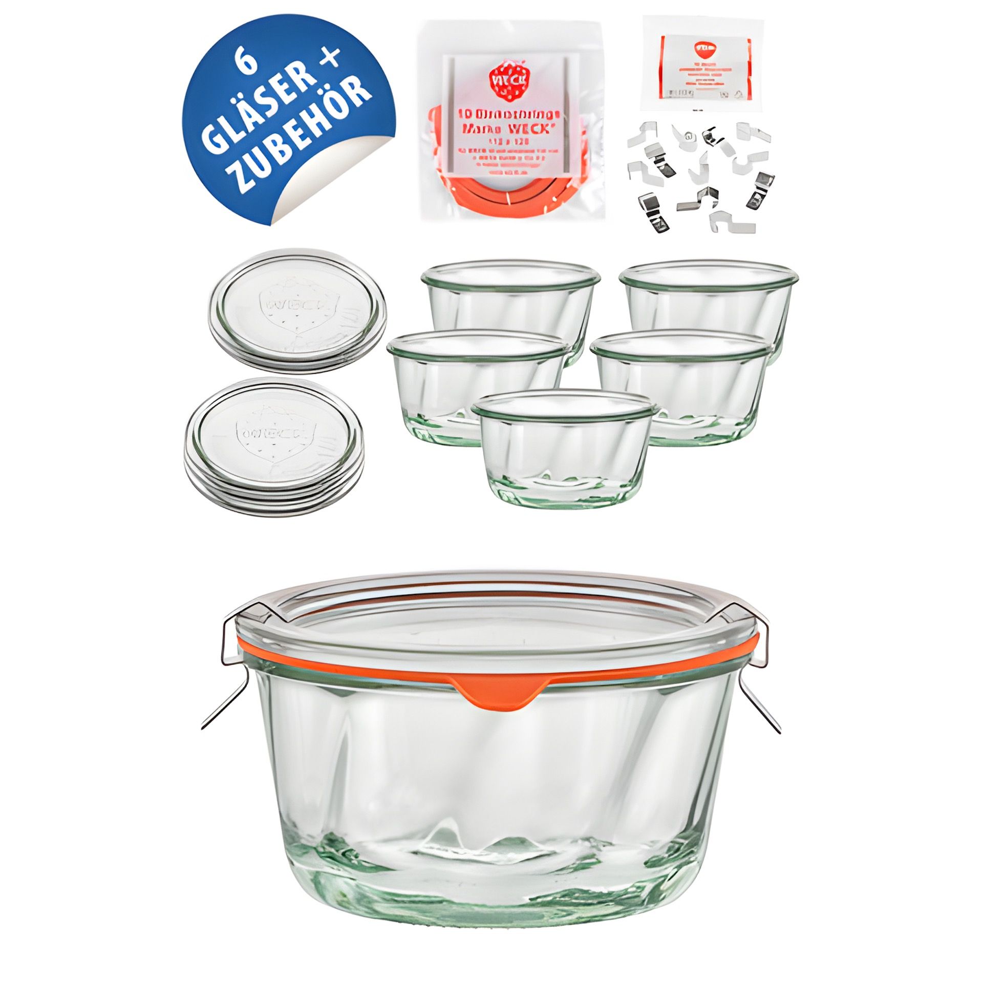 WECK-Gugelhupfglas 450 ml, 6er Set
