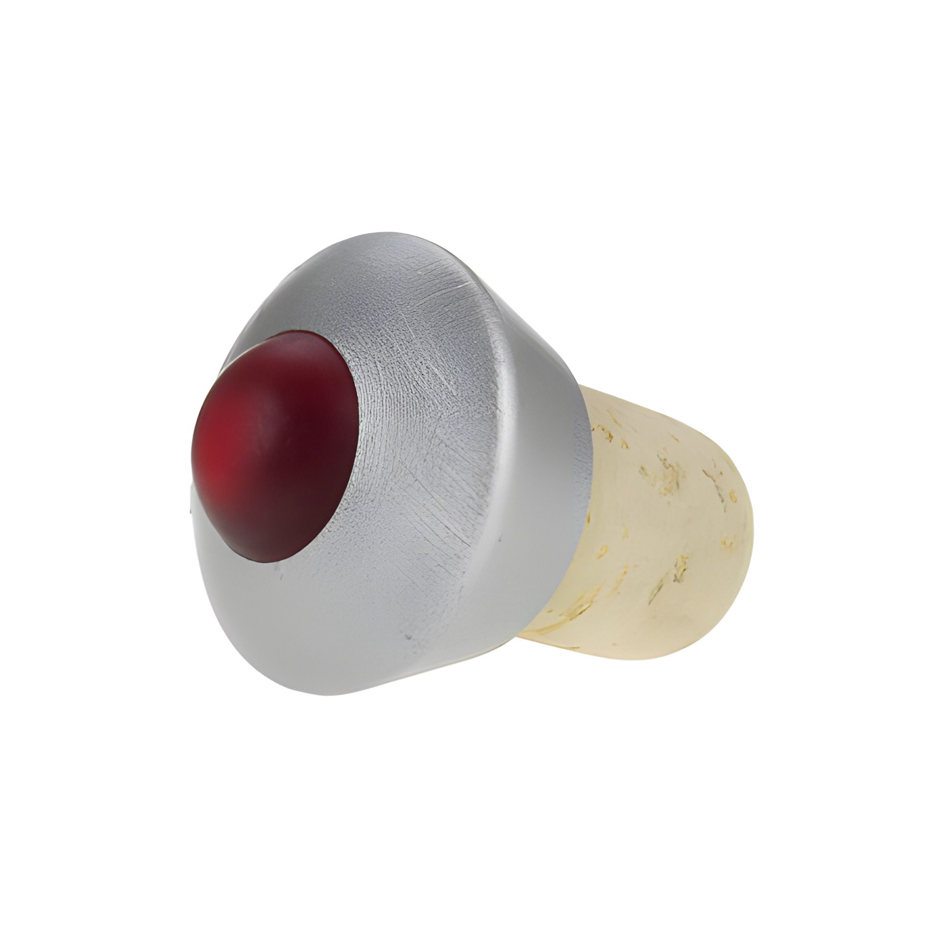 Deko-Korken 18,5 mm 'Artus' silber/rot