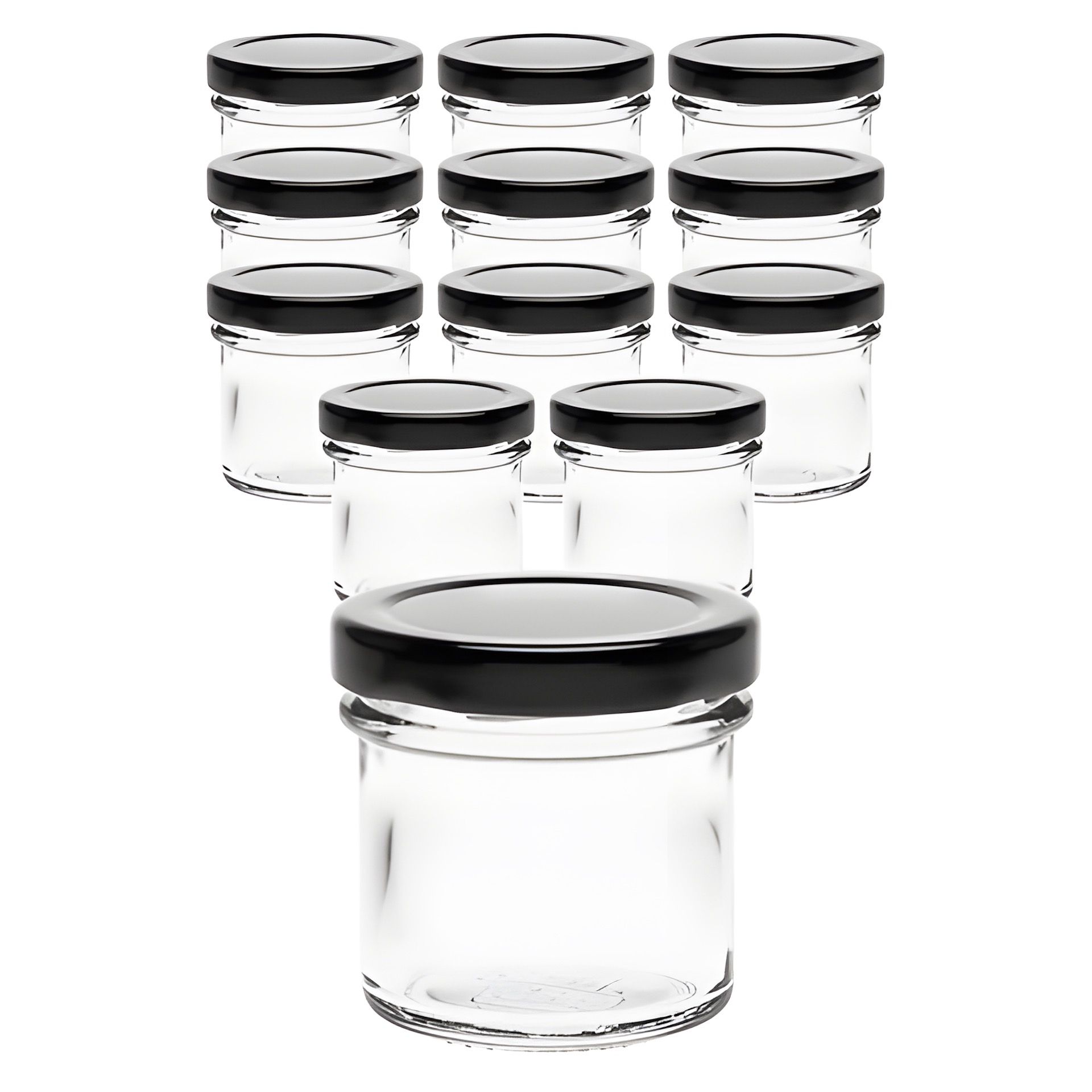 12er Set Ingenio 72 ml mit Deckel schwarz
