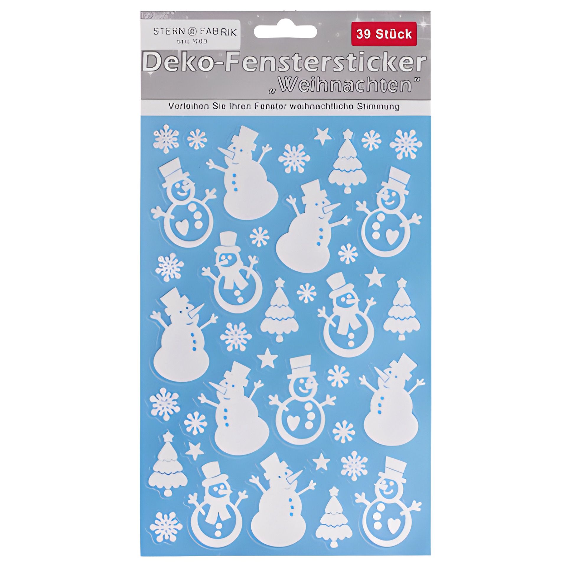 Deko-Sticker 'Wintermotive', 39 Stück