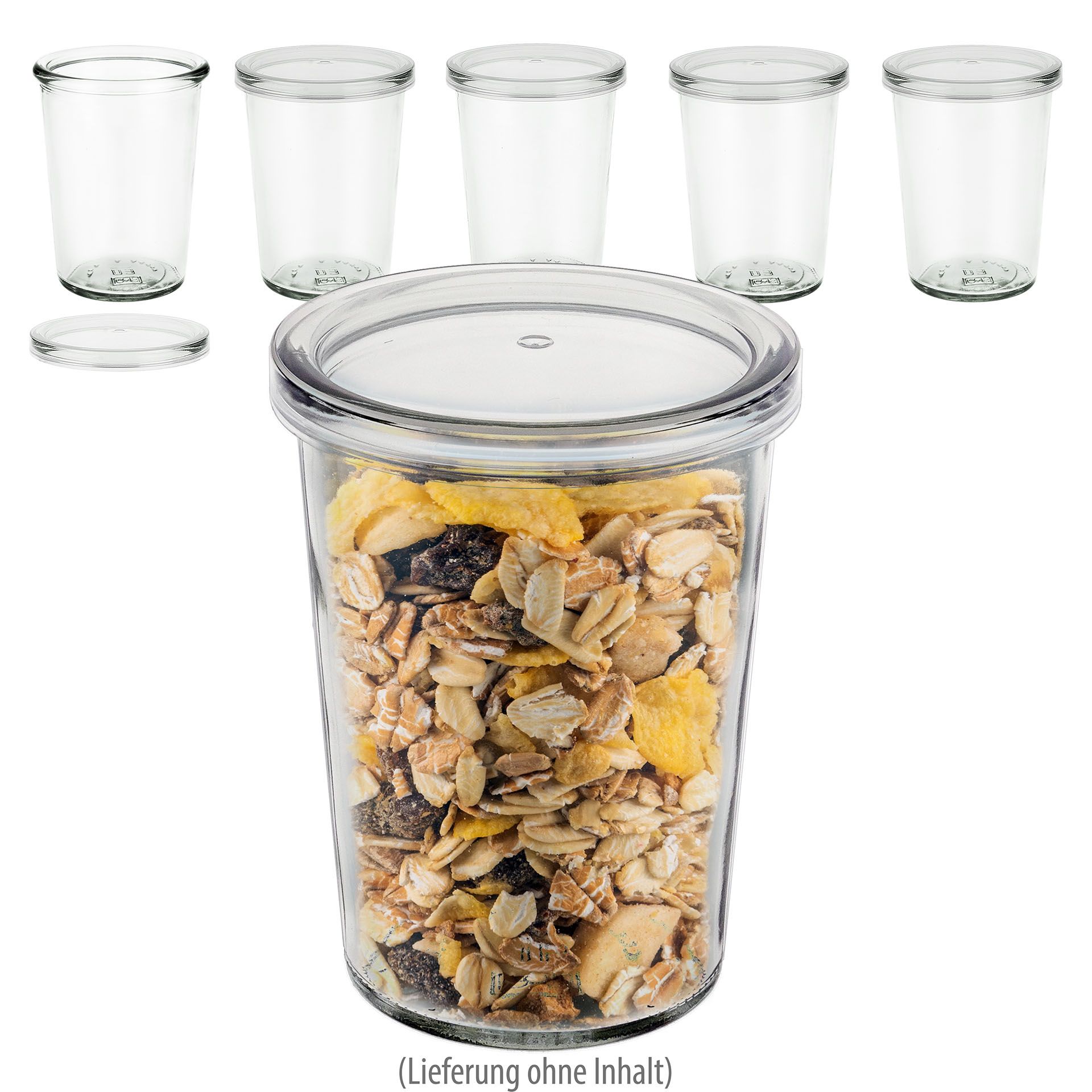 Becherglas 150 ml mit Deckel, 6er Set