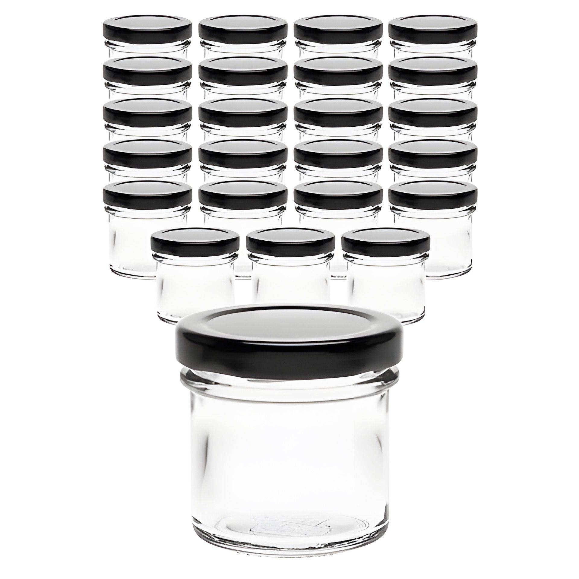 24er Set Ingenio 72 ml mit Deckel schwarz