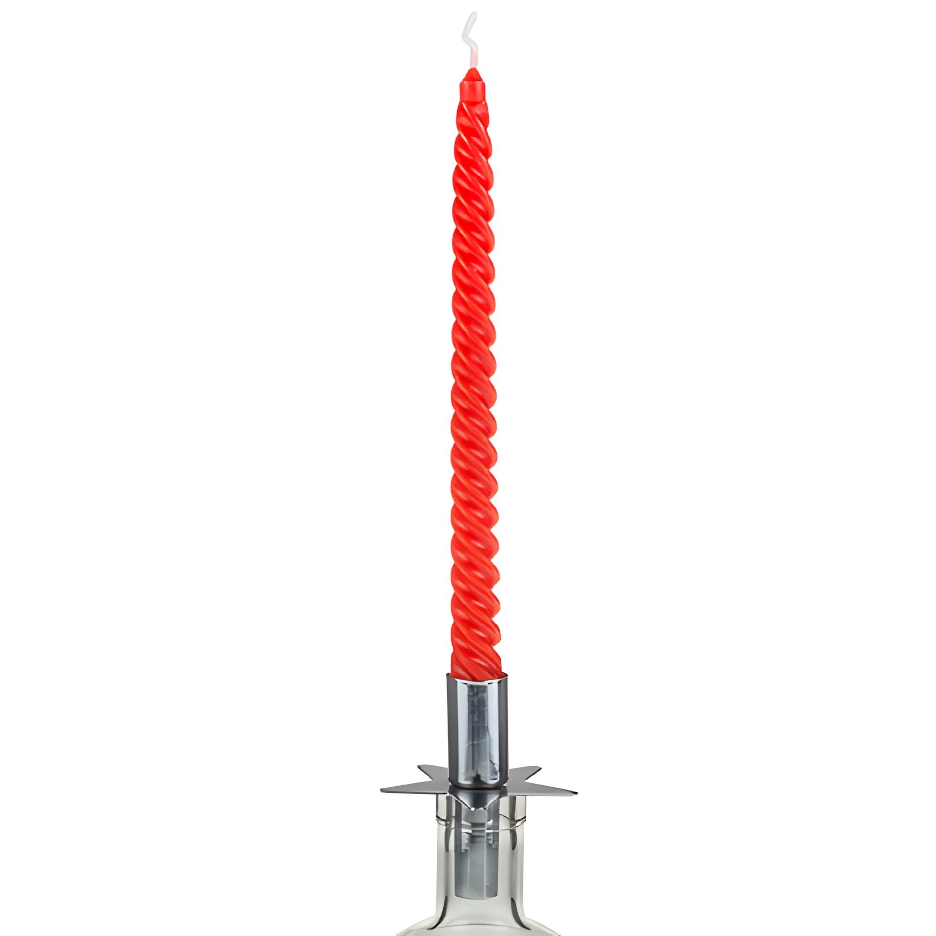 Stabkerze 'Twisted' rot, 25 cm