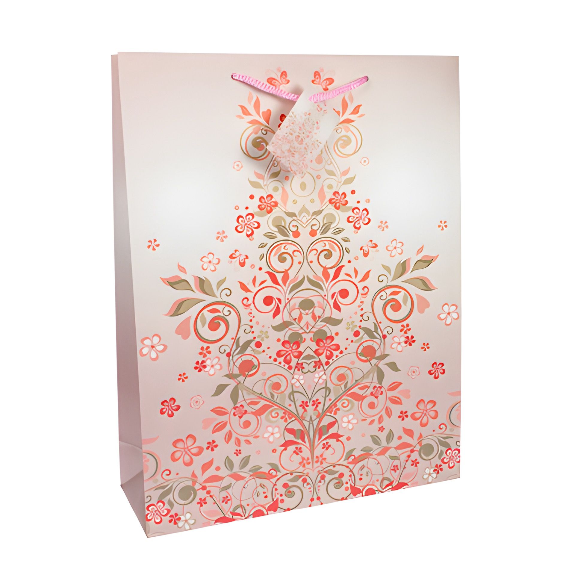 Geschenktüte 'Rosa Ornamente', groß