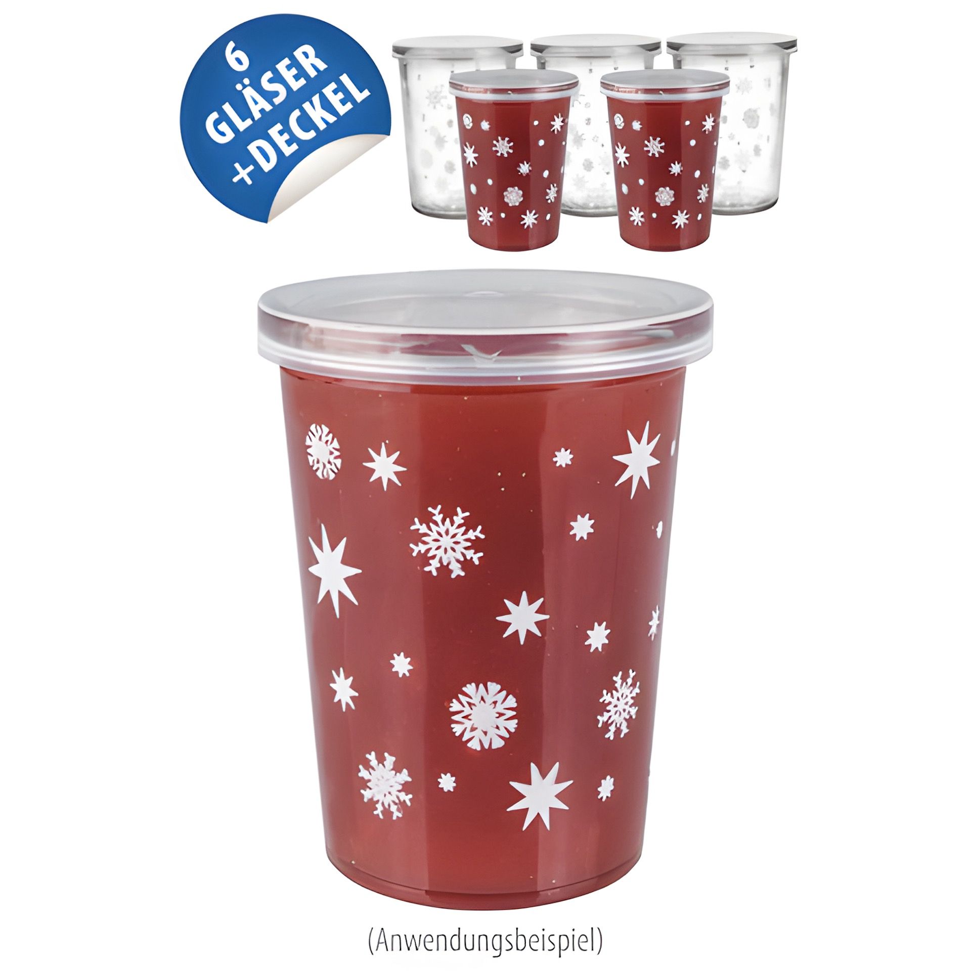 Becherglas 'Sterne', 6er Set