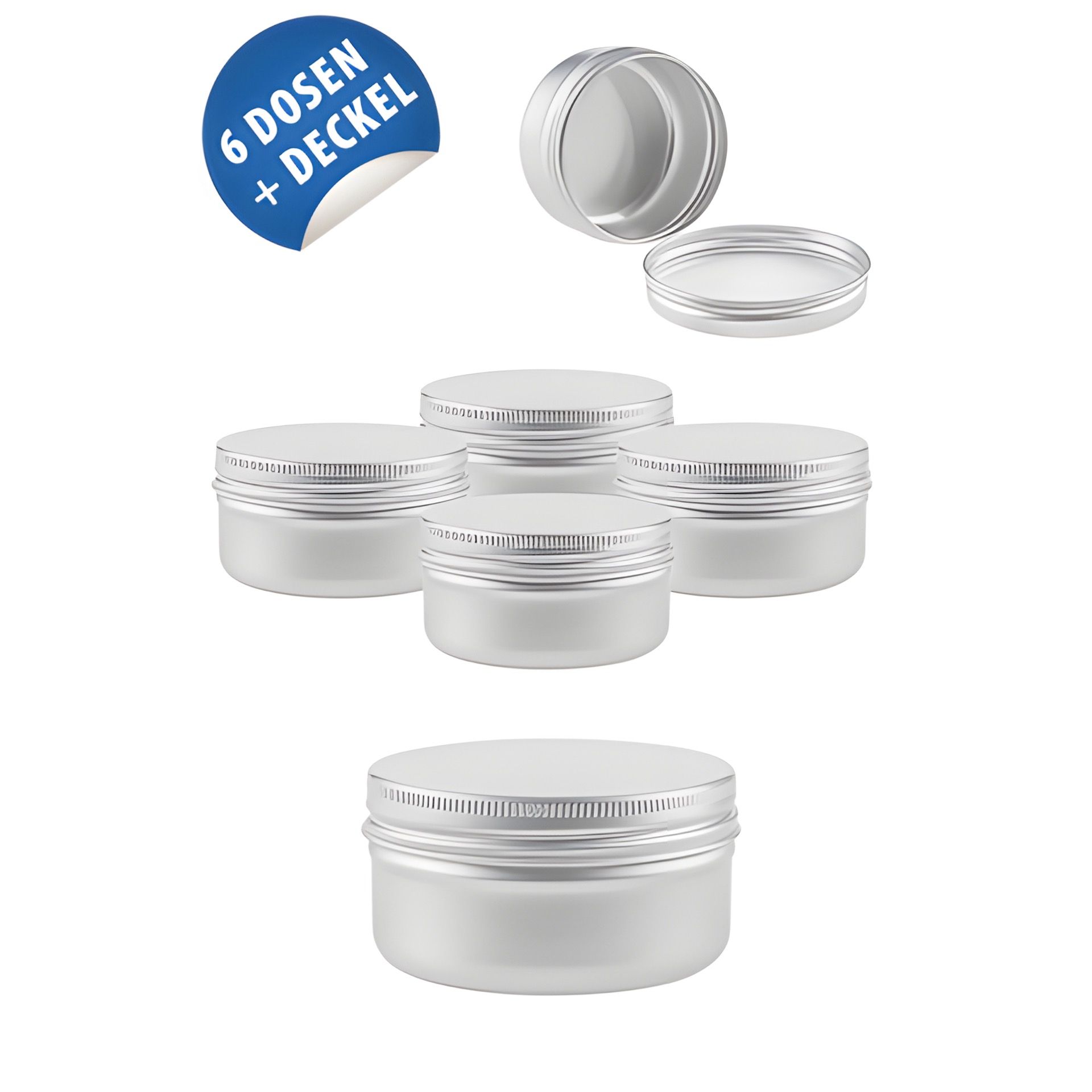 Aluminiumdose 50 ml, 6 Stück
