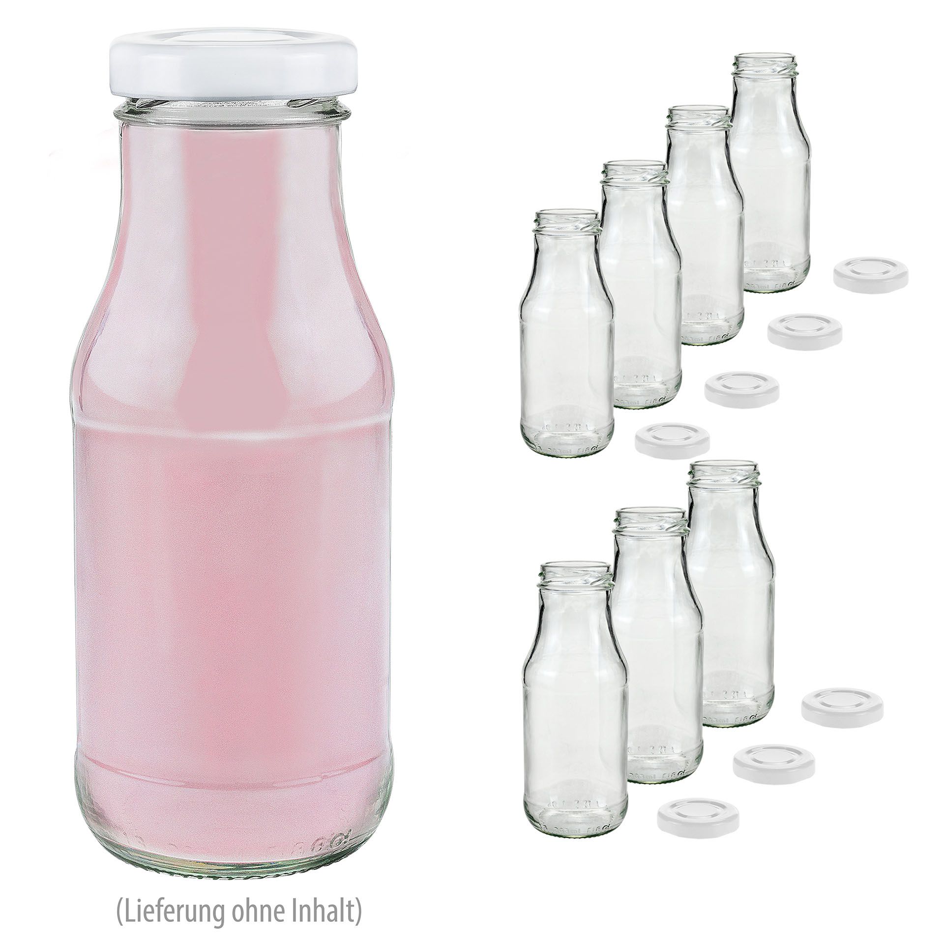 Weithalsflasche 263 ml, 8er Set