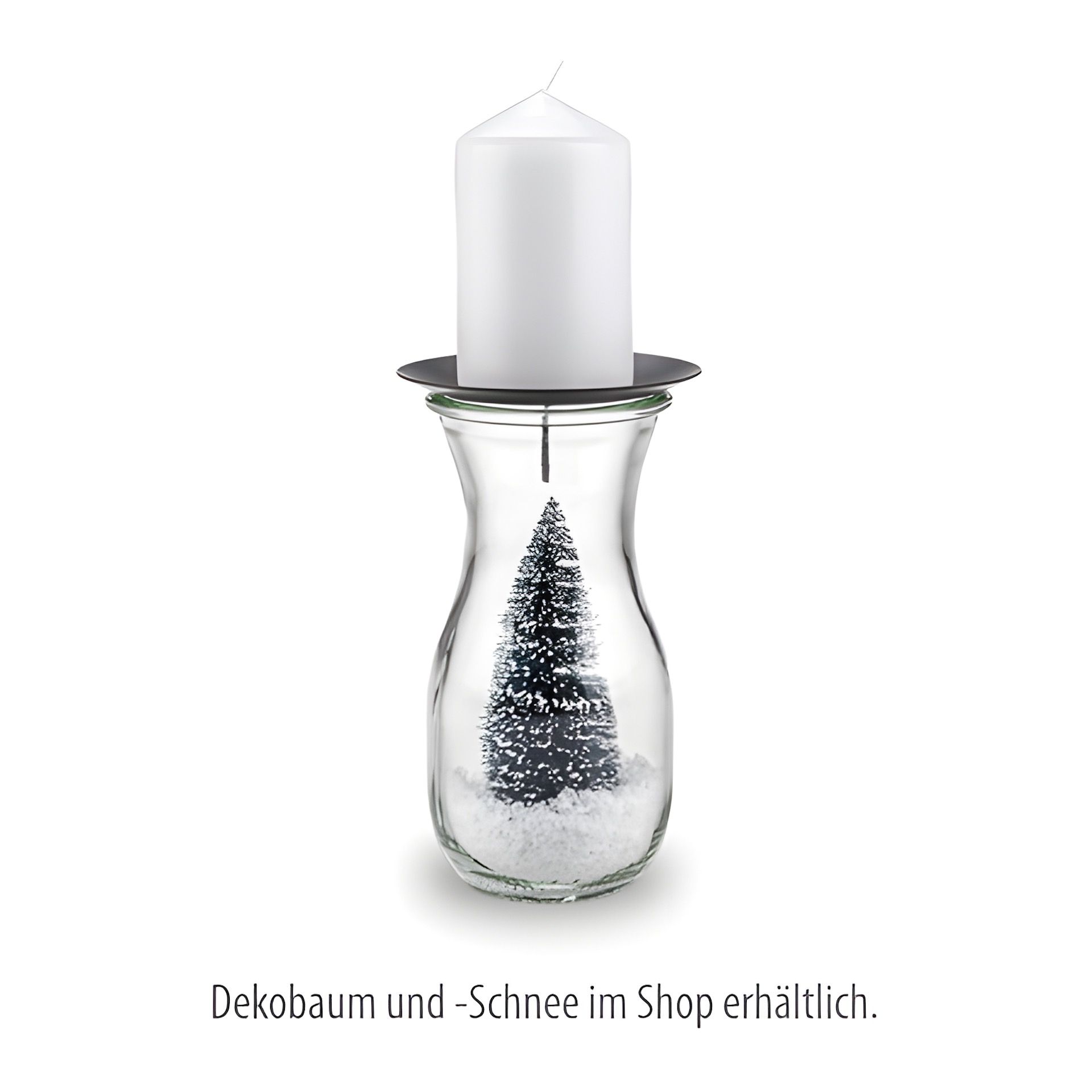 Kerzenhalter 'Adventskranz' Ø 8 cm, schwarz, 4 Stück