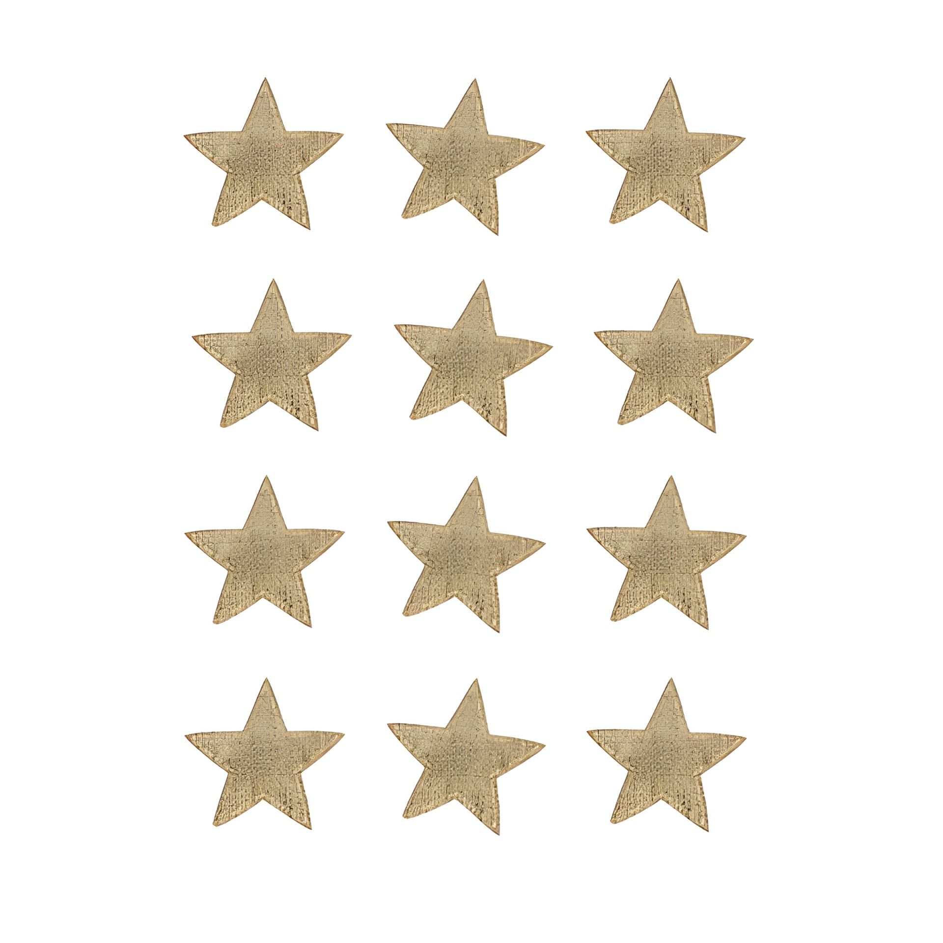 Stoff-Sticker 'Stern' natur - 12er Pack