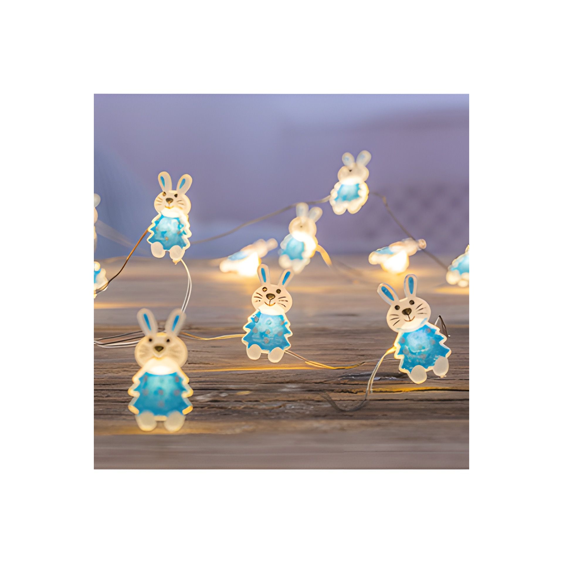 Lichterkette 'Osterhasen' mit 20 LEDs, warmweiß