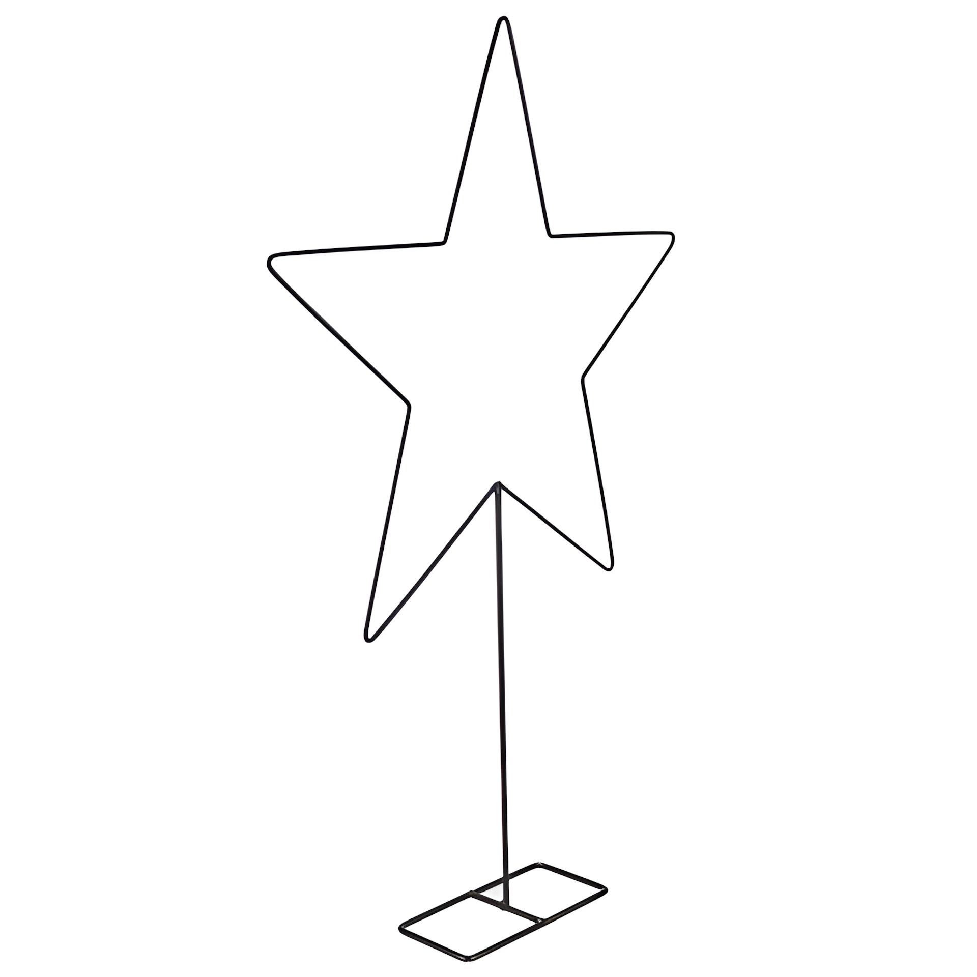 Dekostern mit Standfuß, schwarz, 50 cm