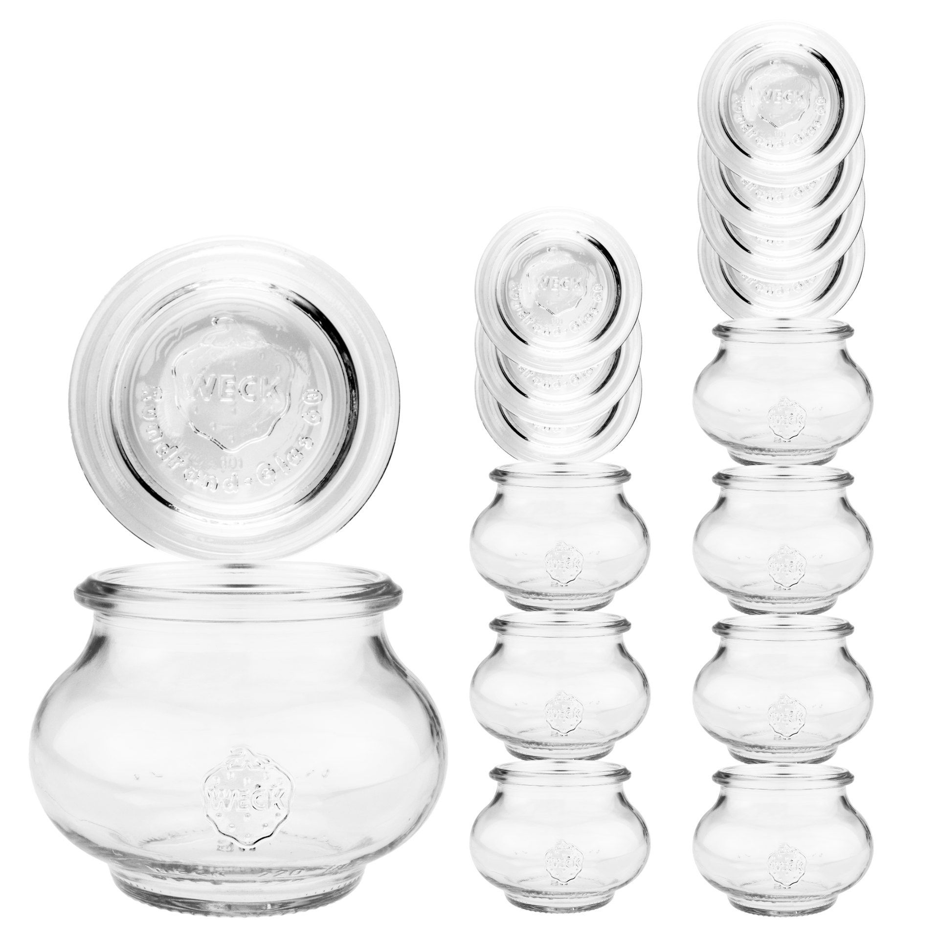WECK-Schmuckglas 220 ml + Glasdeckel, 8er Set