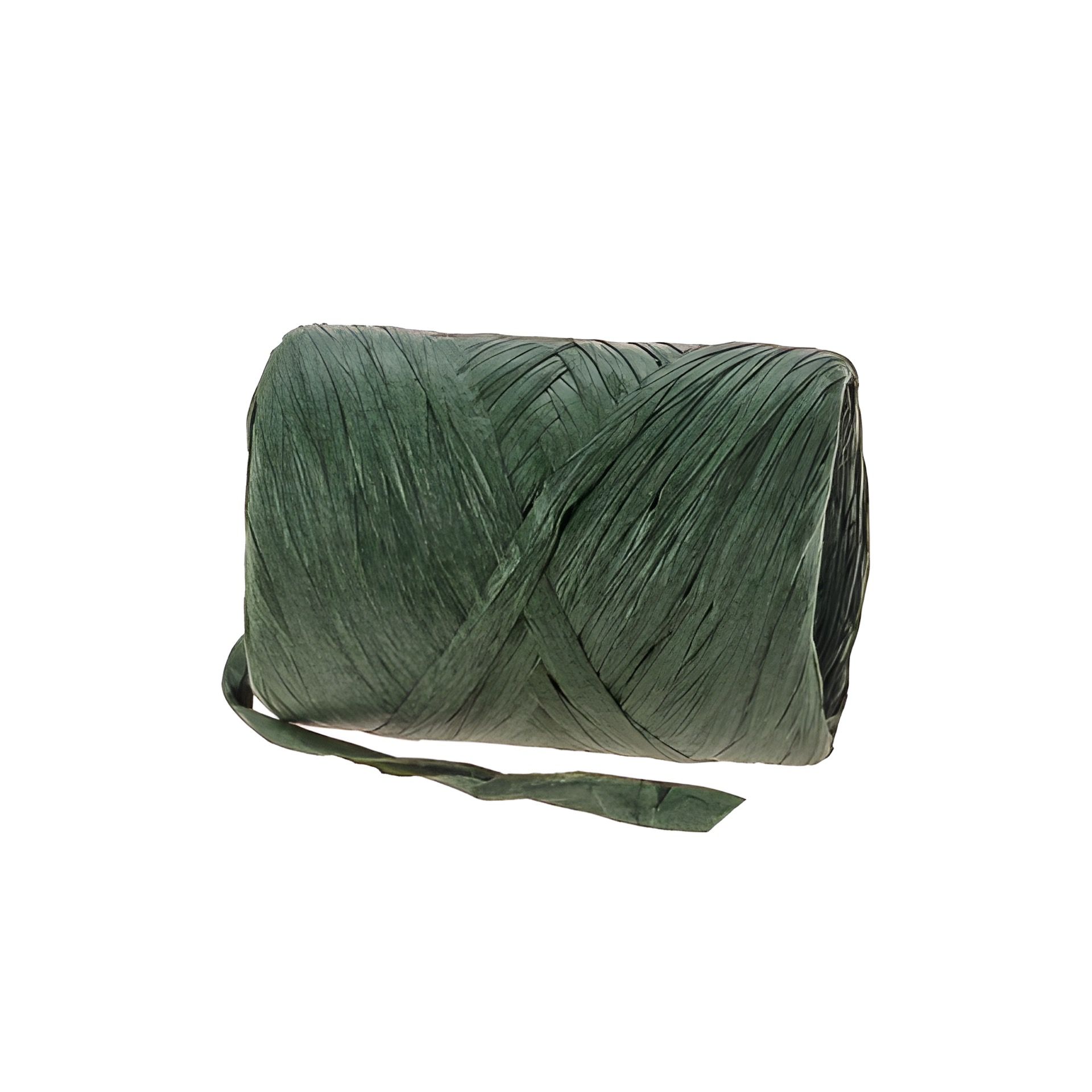 Raffia Papierband 20 m, 8 mm dunkelgrün