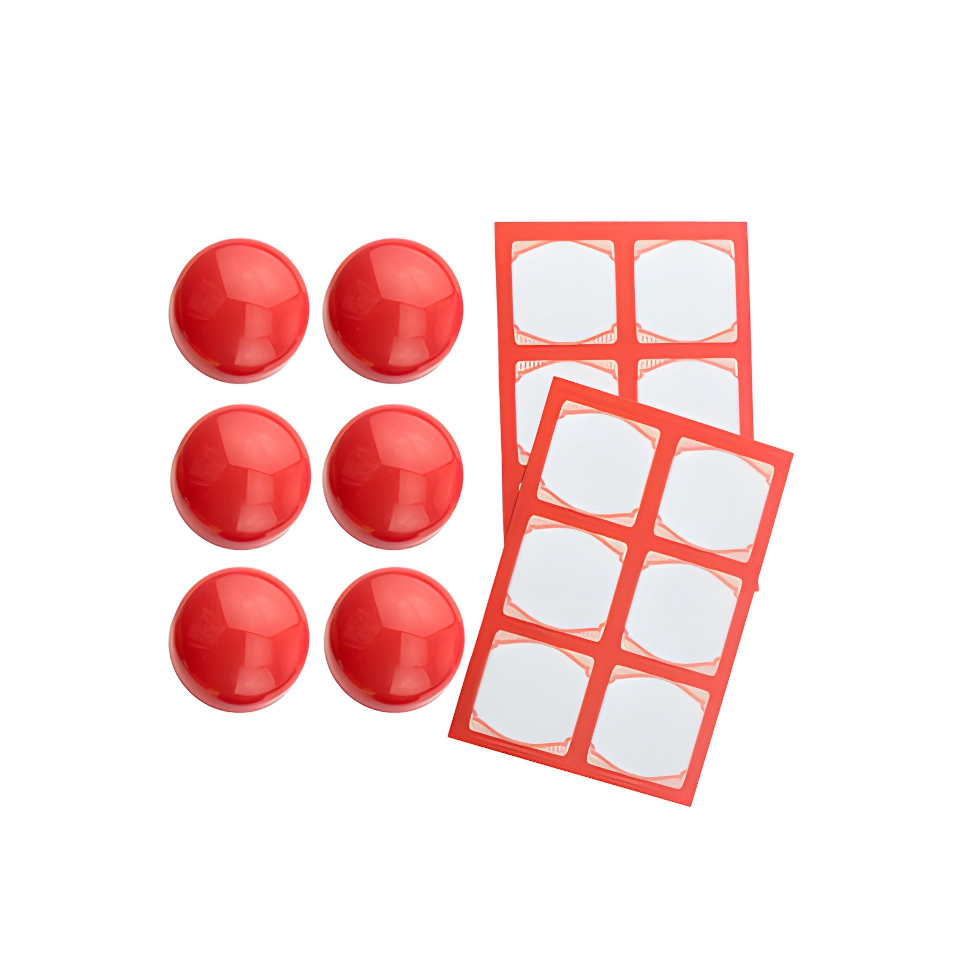 TO 38 Kappe 6er plus 12 Etiketten, rot