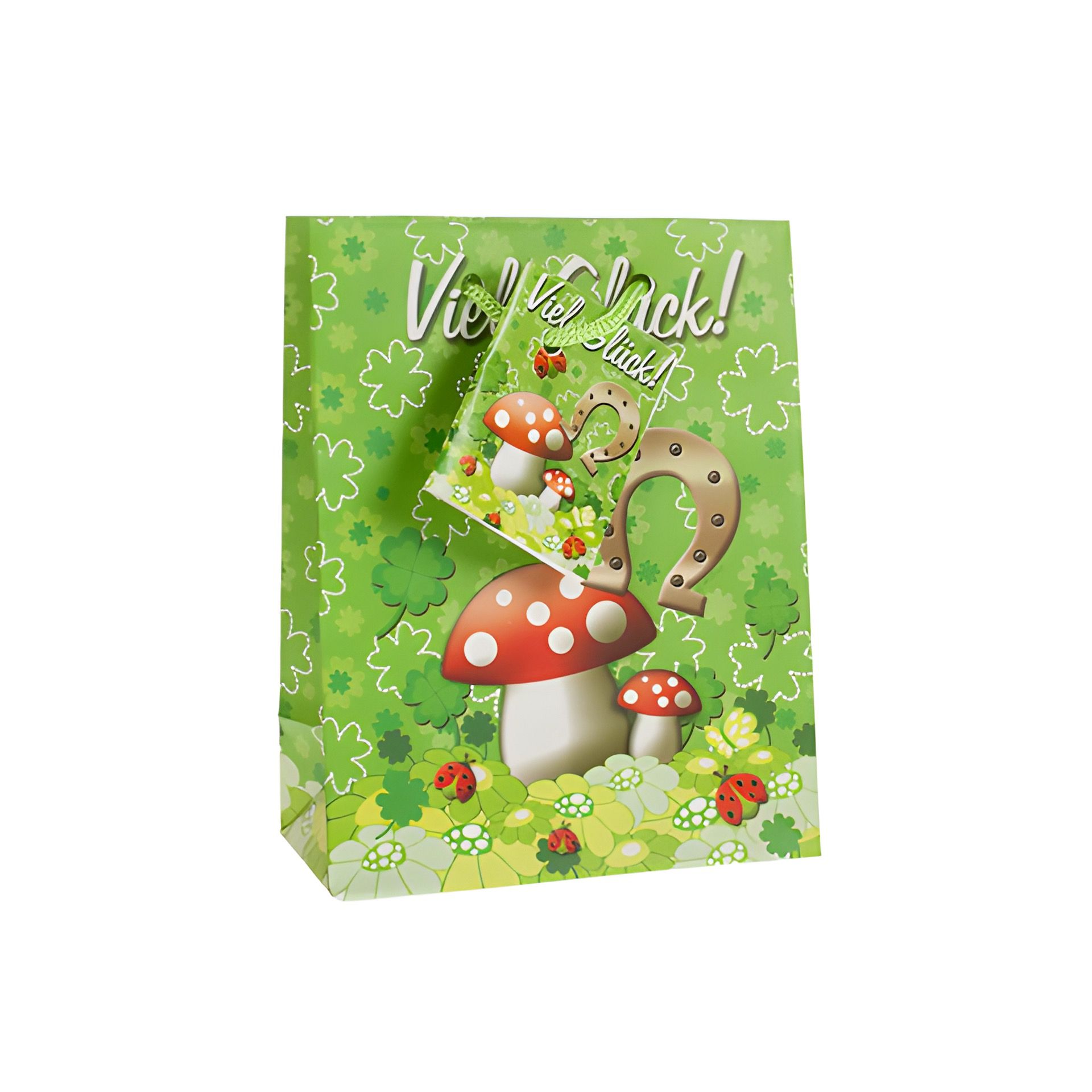 Geschenktüte 'Viel Glück - Wiese', klein
