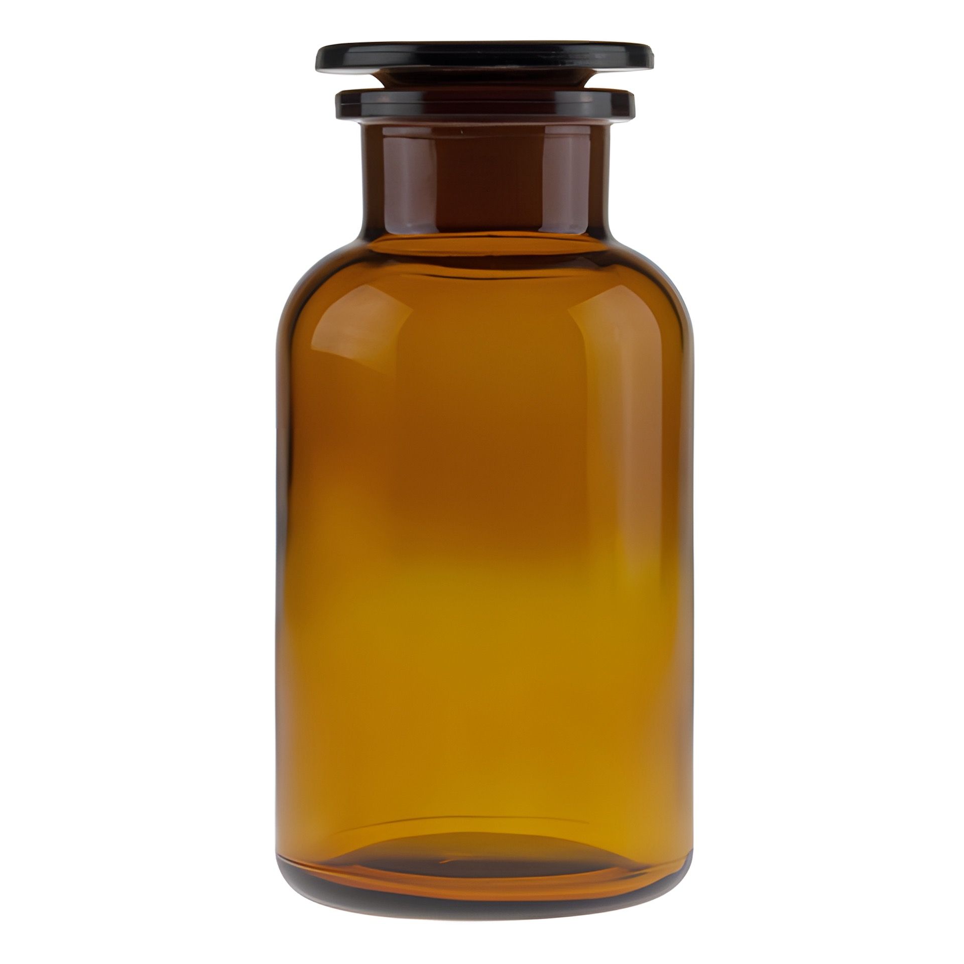 Apothekerflasche mit Glasstopfen  500 ml braun