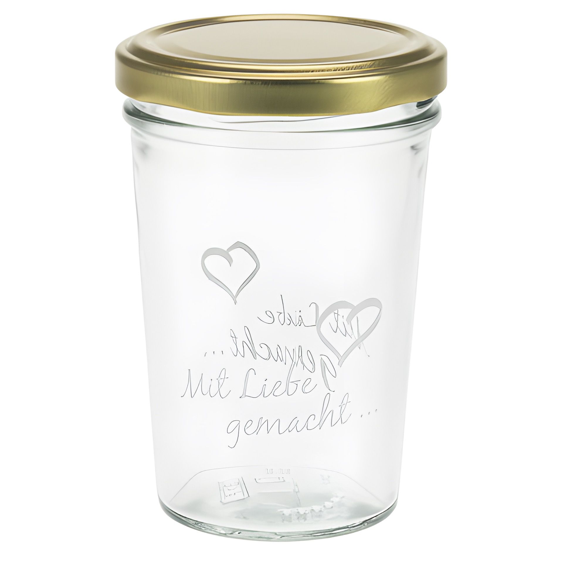 Becherglas 150 ml TO 66 'Mit Liebe gemacht'