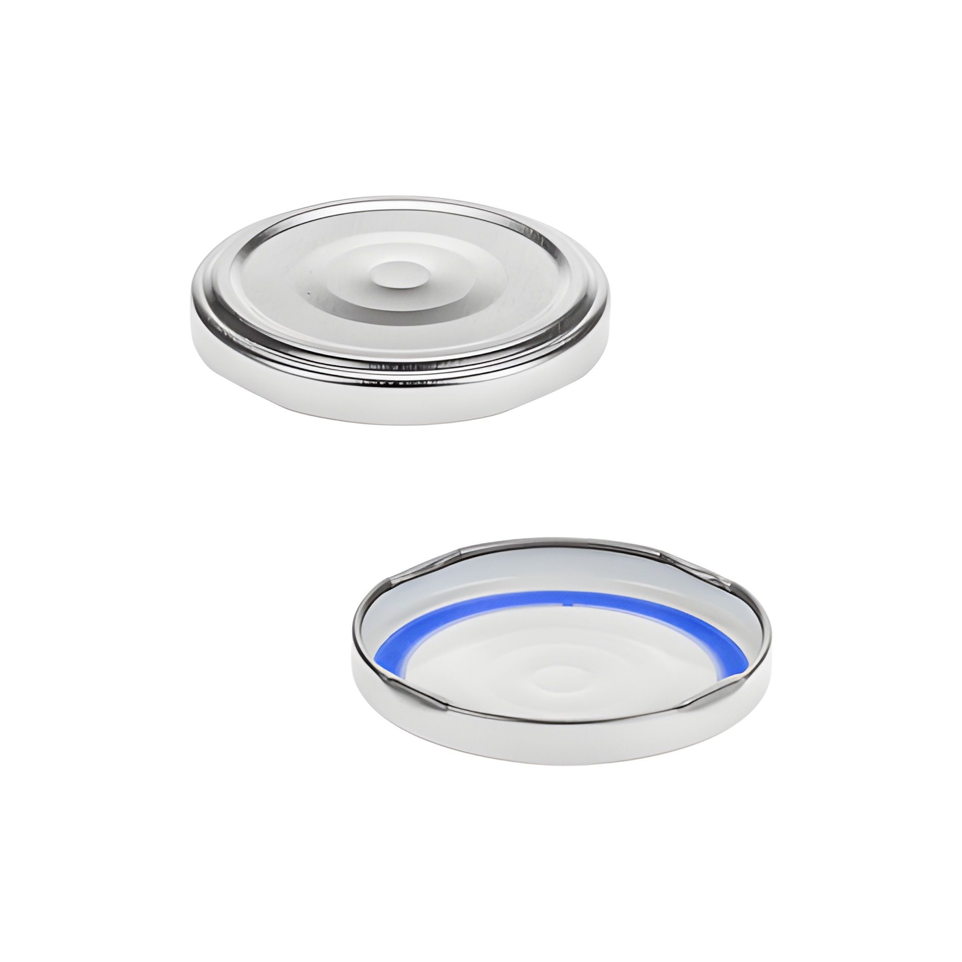 TO  66 silber past. mit Button BLUESEAL