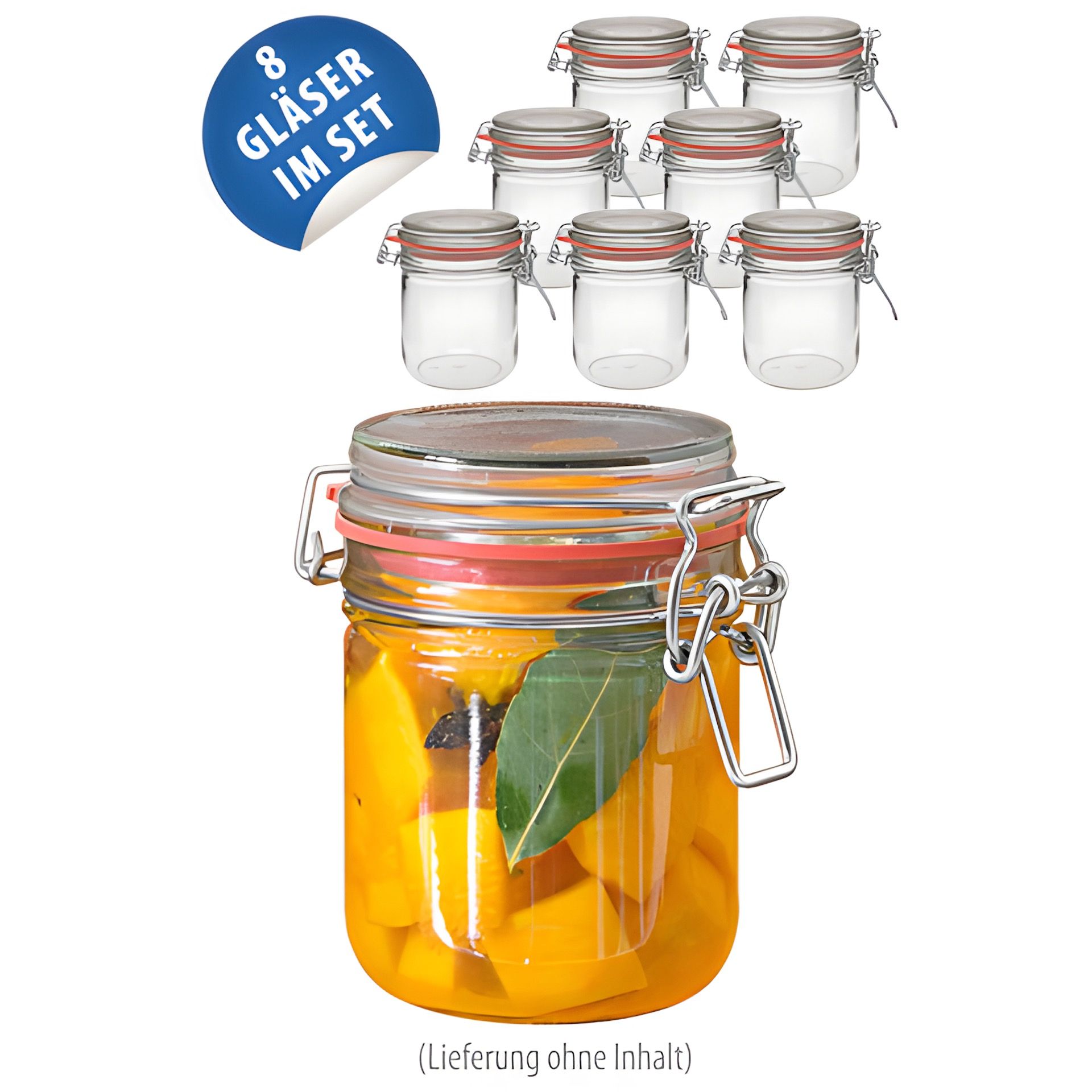 Bügelglas 400 ml, 8 Stück