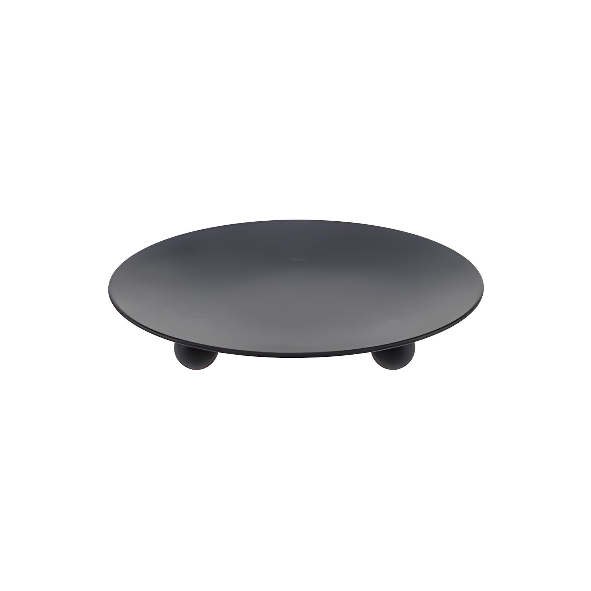 Kerzenständer flach, Ø 12 cm, schwarz