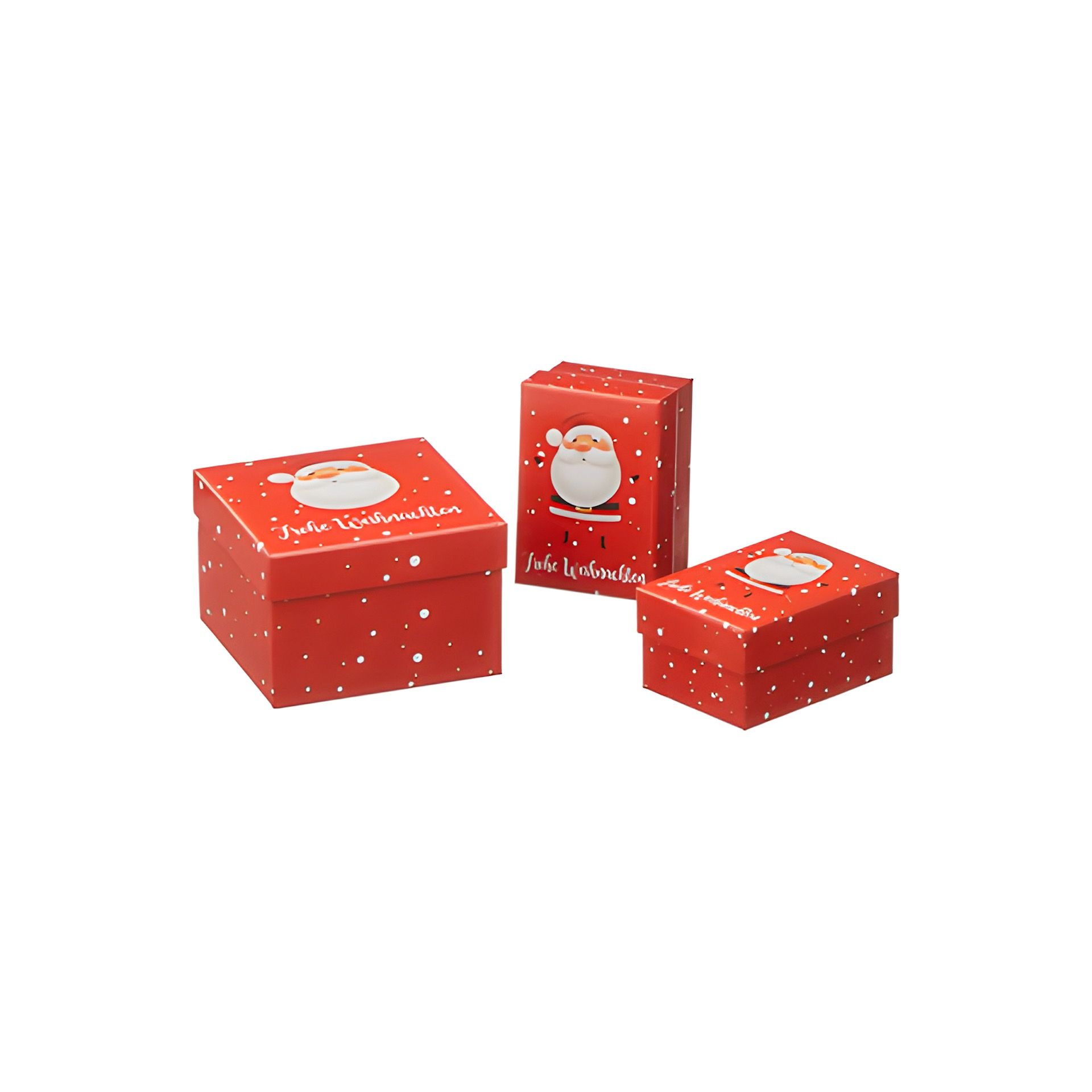 Geschenkboxen 'Frohe Weihnachten', 3 Stück