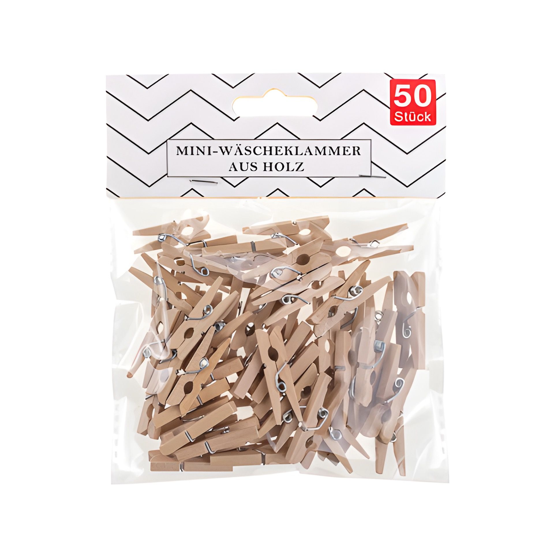 Holzklammer 3 cm, 50 Stück