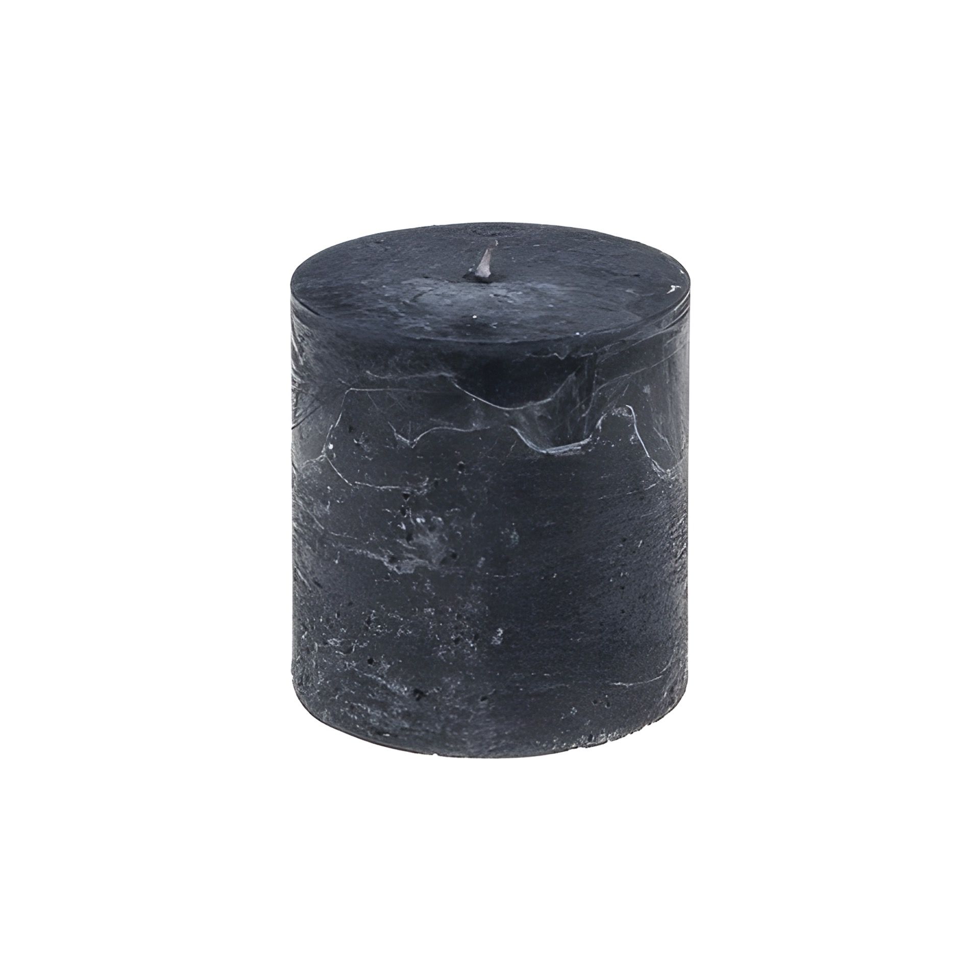 Stumpenkerze 'Rustik' Ø 6,8 cm, schwarz