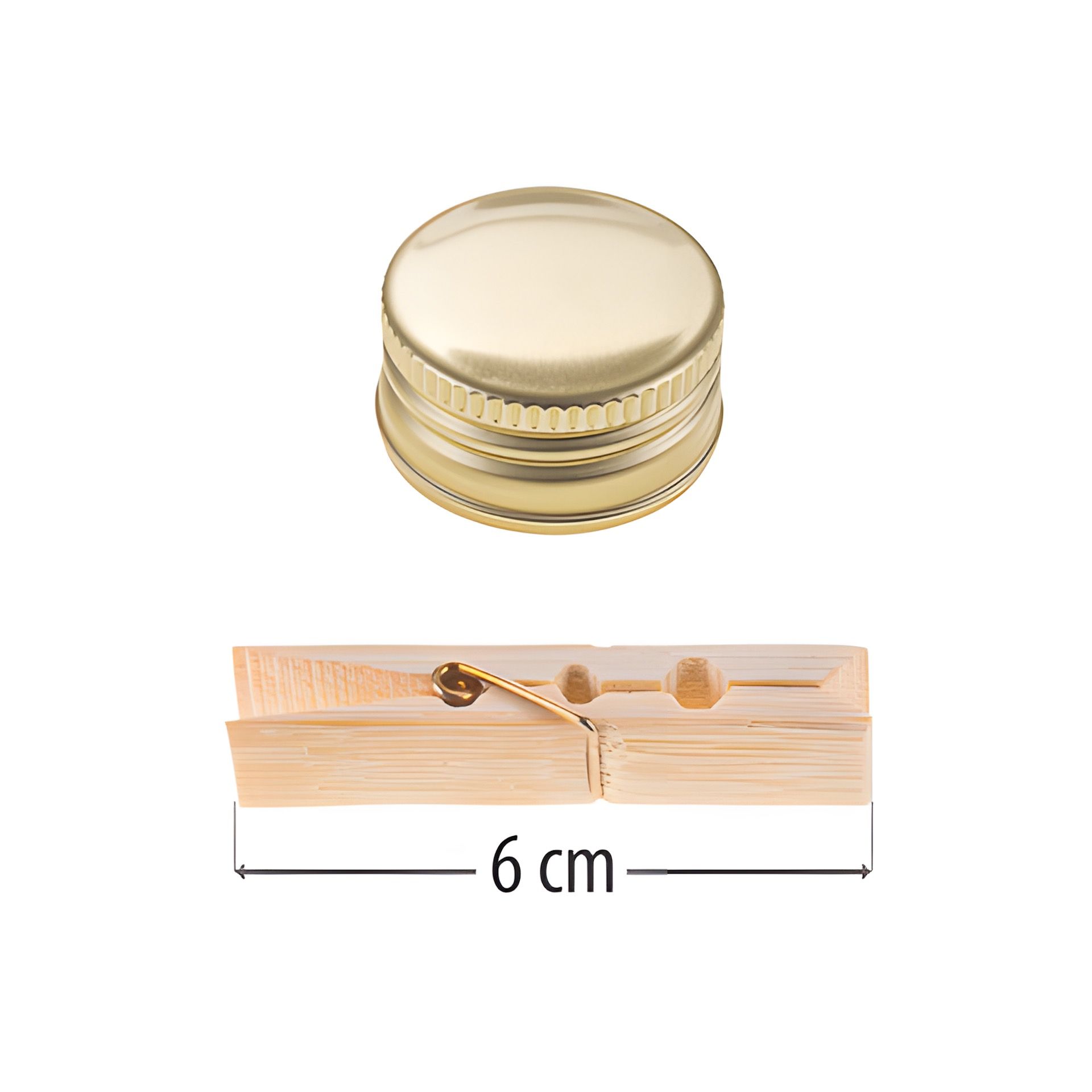 Deko-Klammern aus Bambus 6 cm, 24 Stück