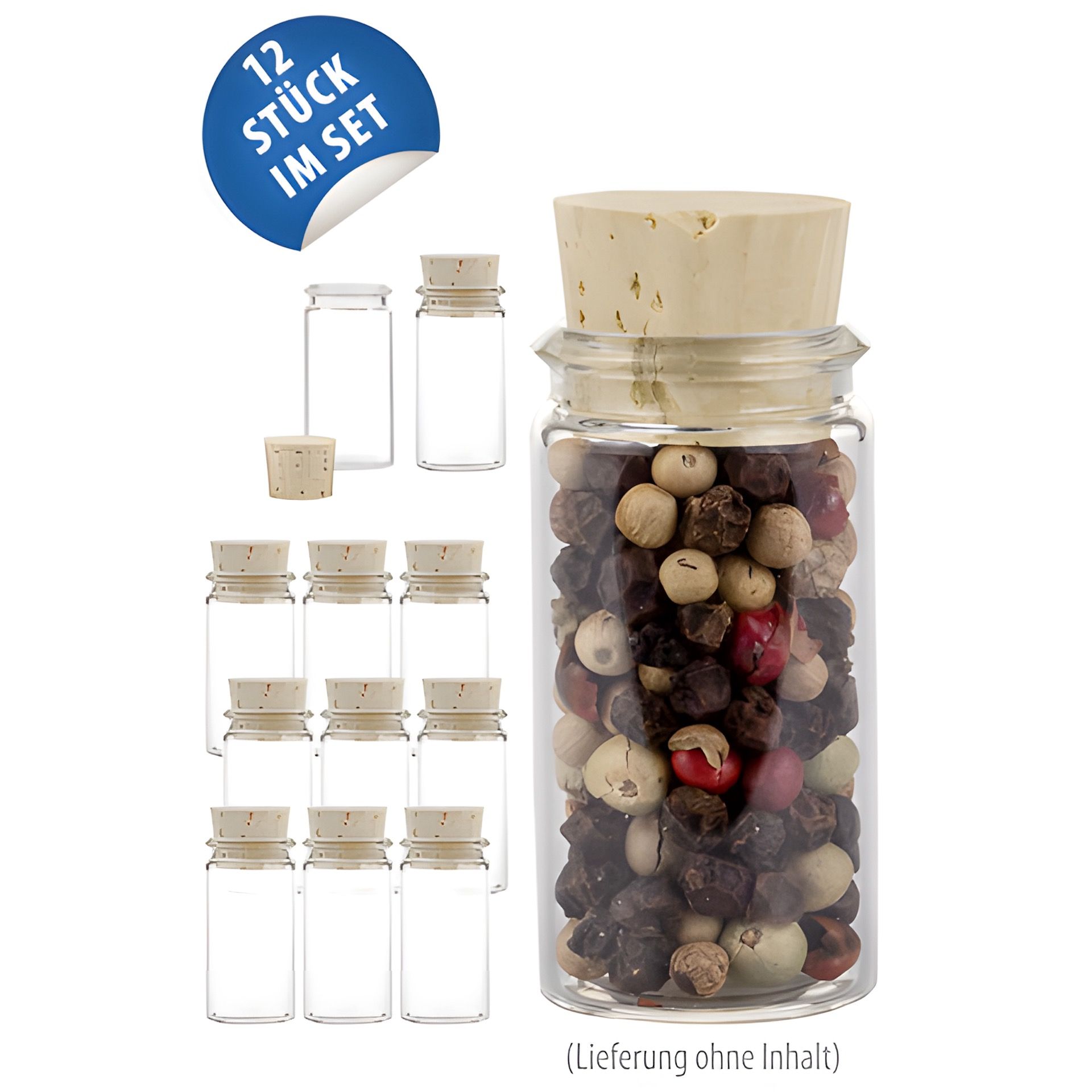 Kleine Glasflasche 10 ml, 12er Set