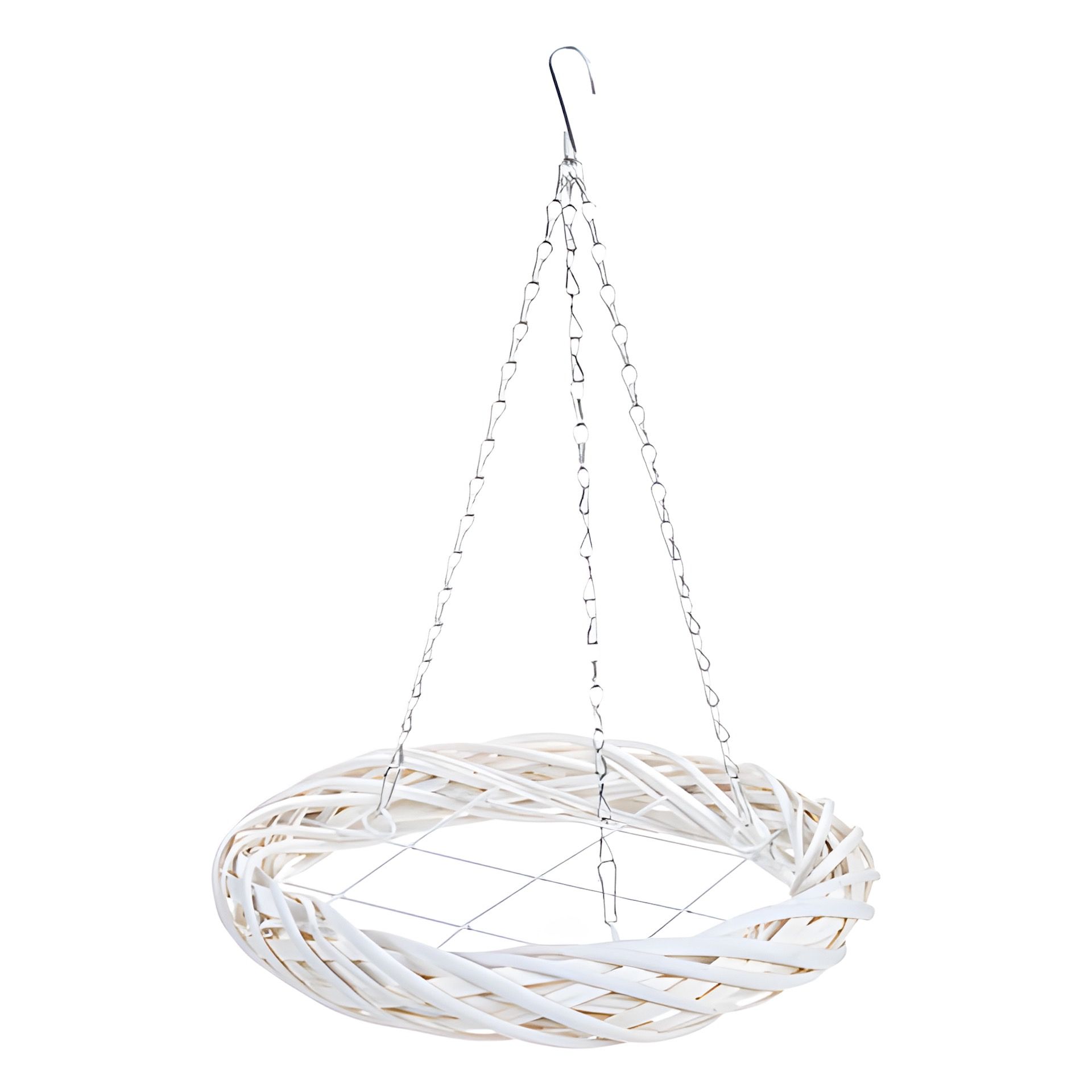 Deko-Weidenring zum Anhängen, weiß, Ø 35 cm