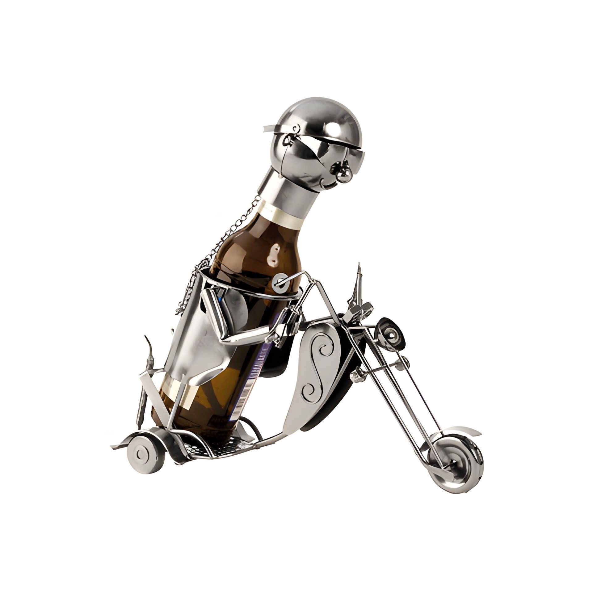 Bier-Flaschenhalter 'Motorradfahrer'