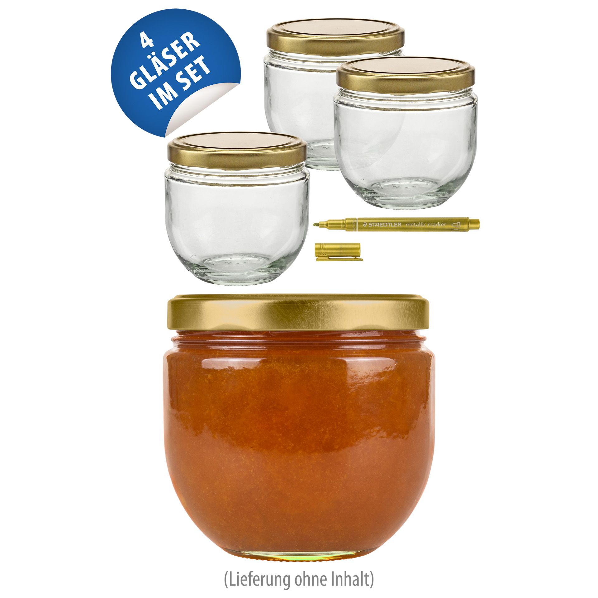 Heppi 620 ml pasteurisierbar, 4er Set