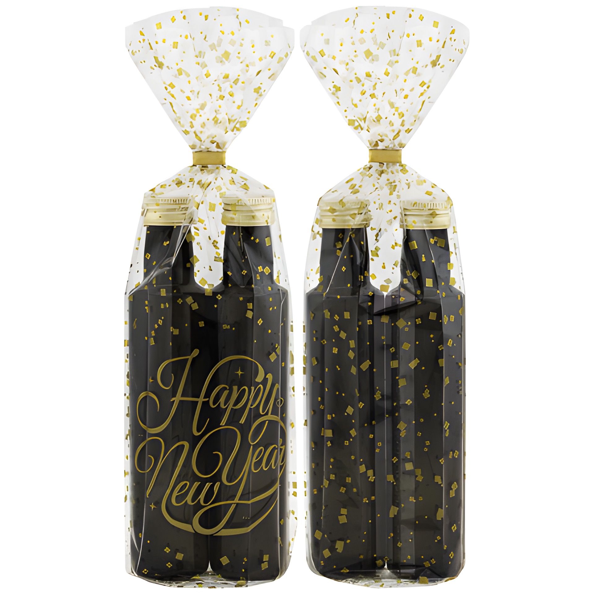 Diamantbeutel 'Happy New Year' 50 x 420 mm, Ø 95 mm, 10 St. + Clips