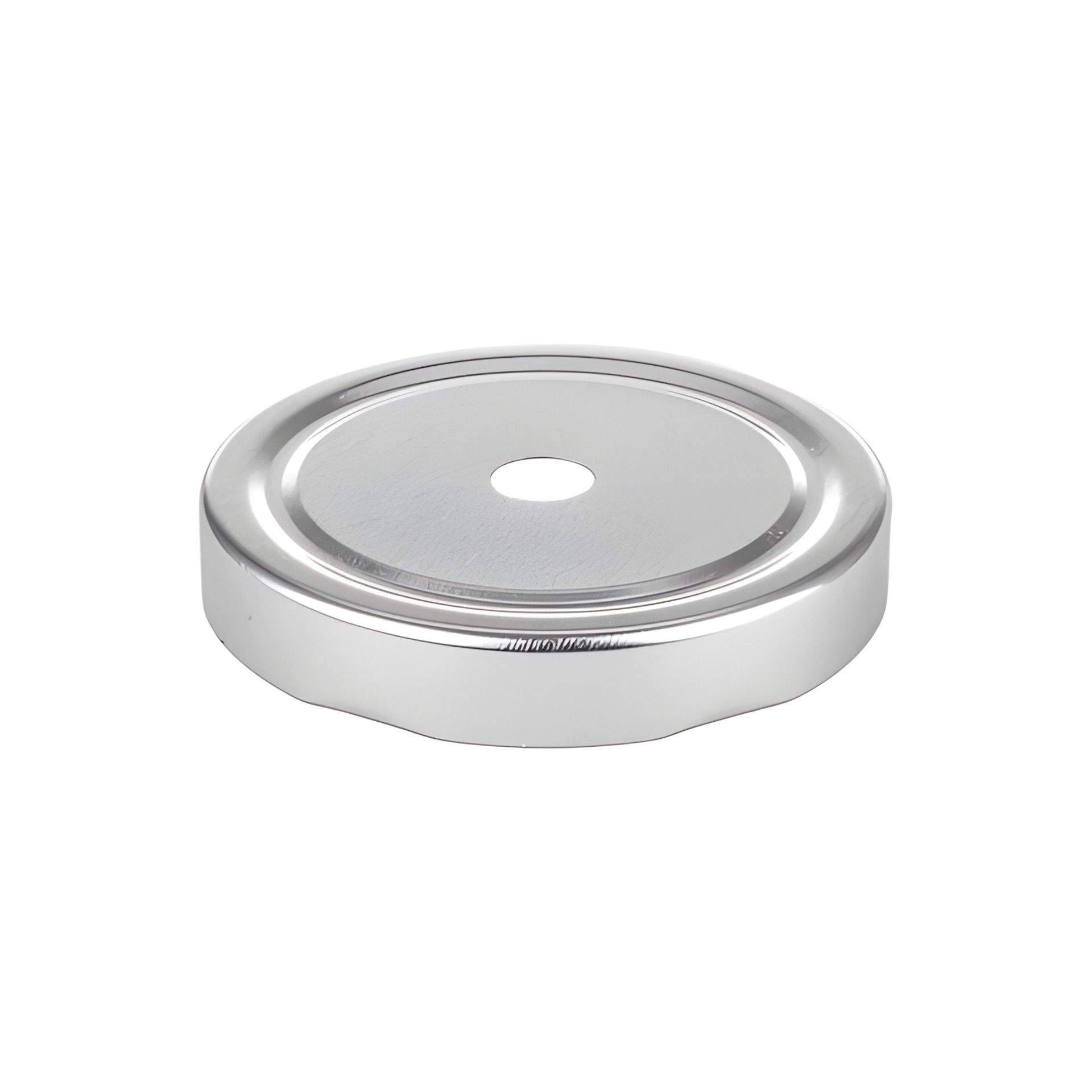 TO 82 Deep Trinkhalmdeckel silber, Loch Ø 13 mm