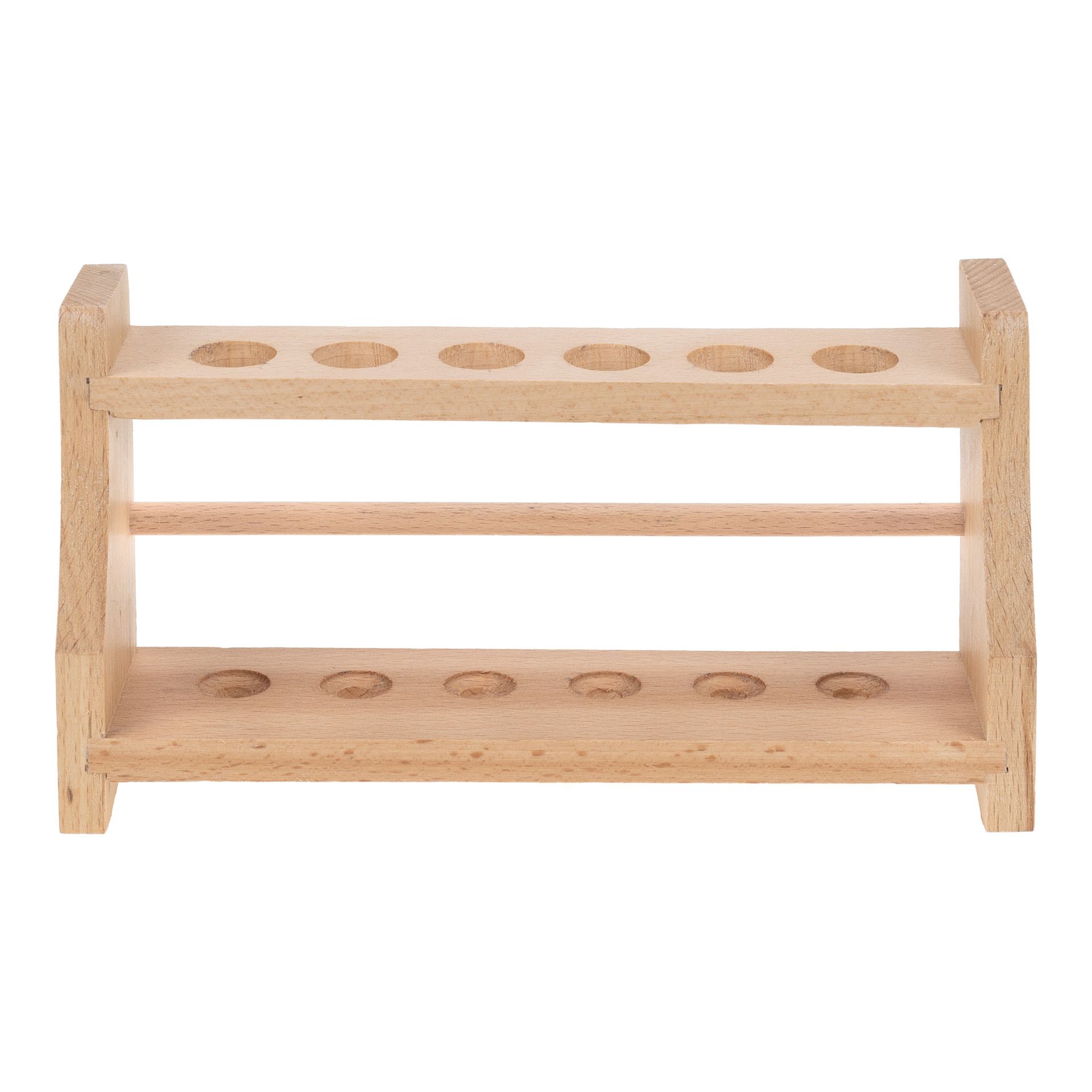 Holzgestell für 6 Reagenzgläser