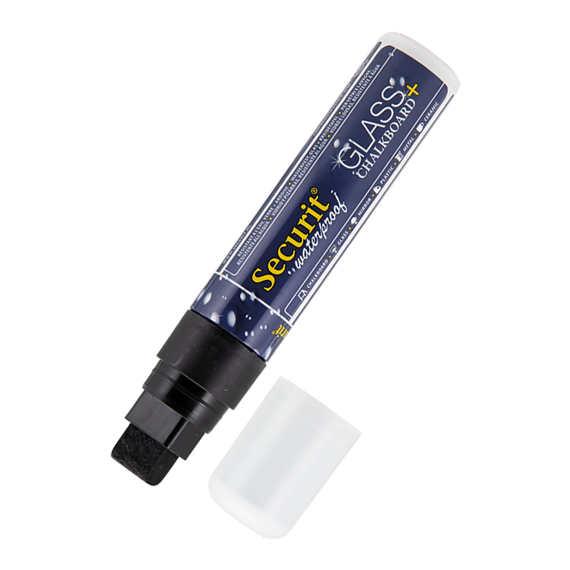 Securit Kreidemarker schwarz fett, wasserfest