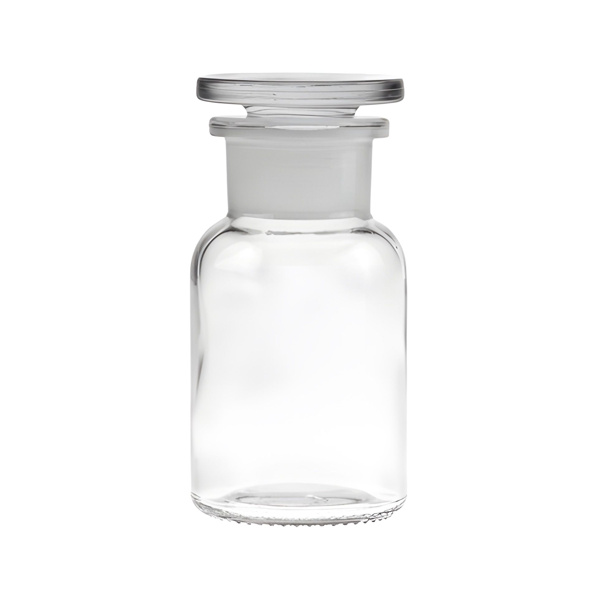 Apothekerflasche mit Glasstopfen  100 ml weiß