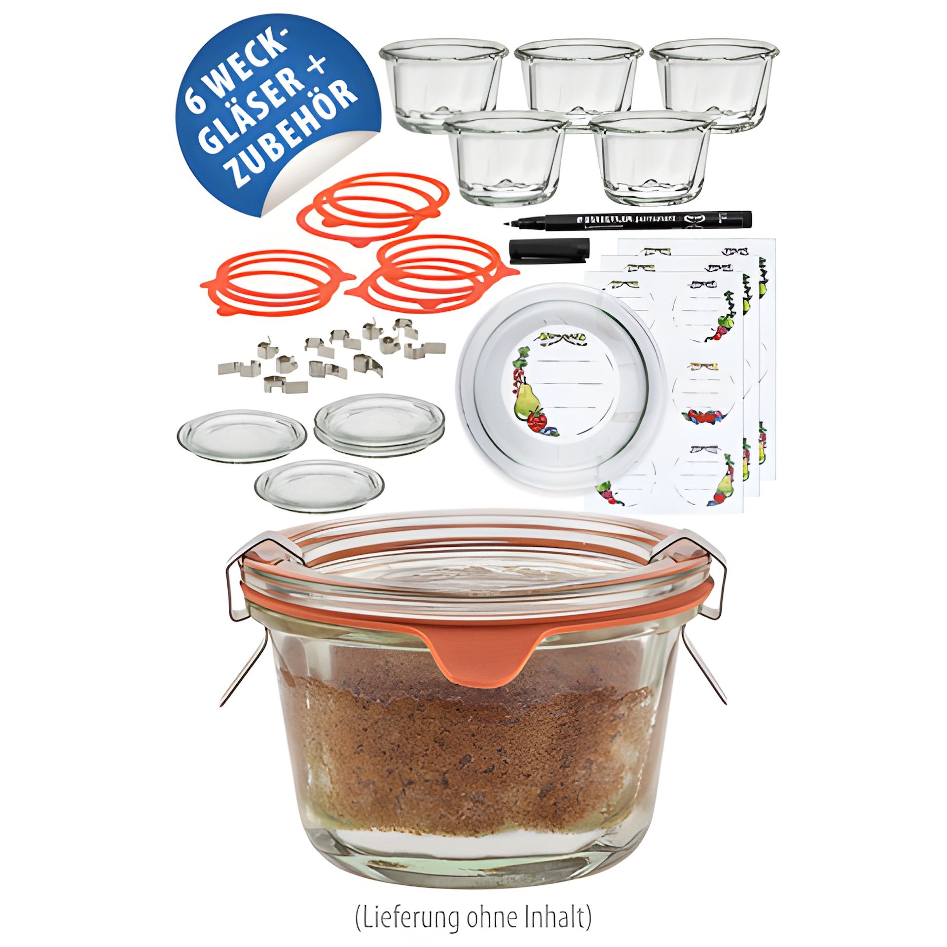 Kuchen im WECK-Gugelhupf Glas 165 ml, 6er Set