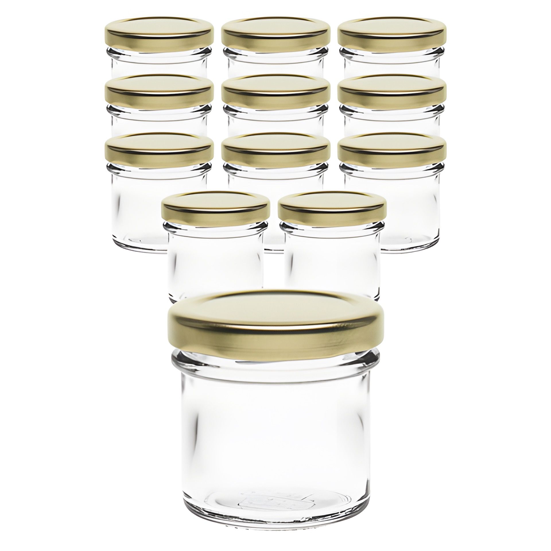 12er Set Ingenio 72 ml mit Deckel gold
