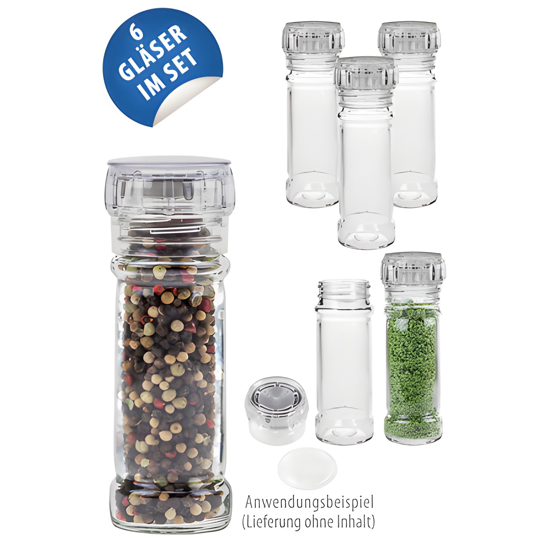 Gewürzmühle 110 ml, 6er Set