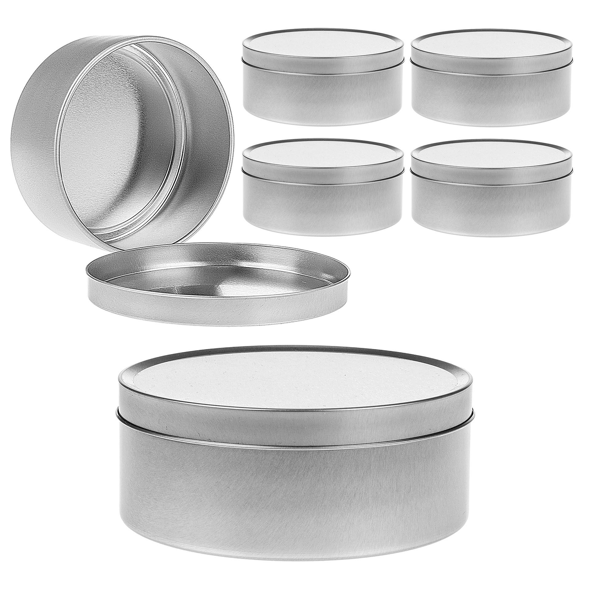 Metalldose silber 9,7 x 4 cm, 6 Stück
